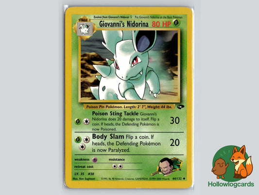 Giovanni's Nidorina (44/132) - Gym Challenge Pokémon Card