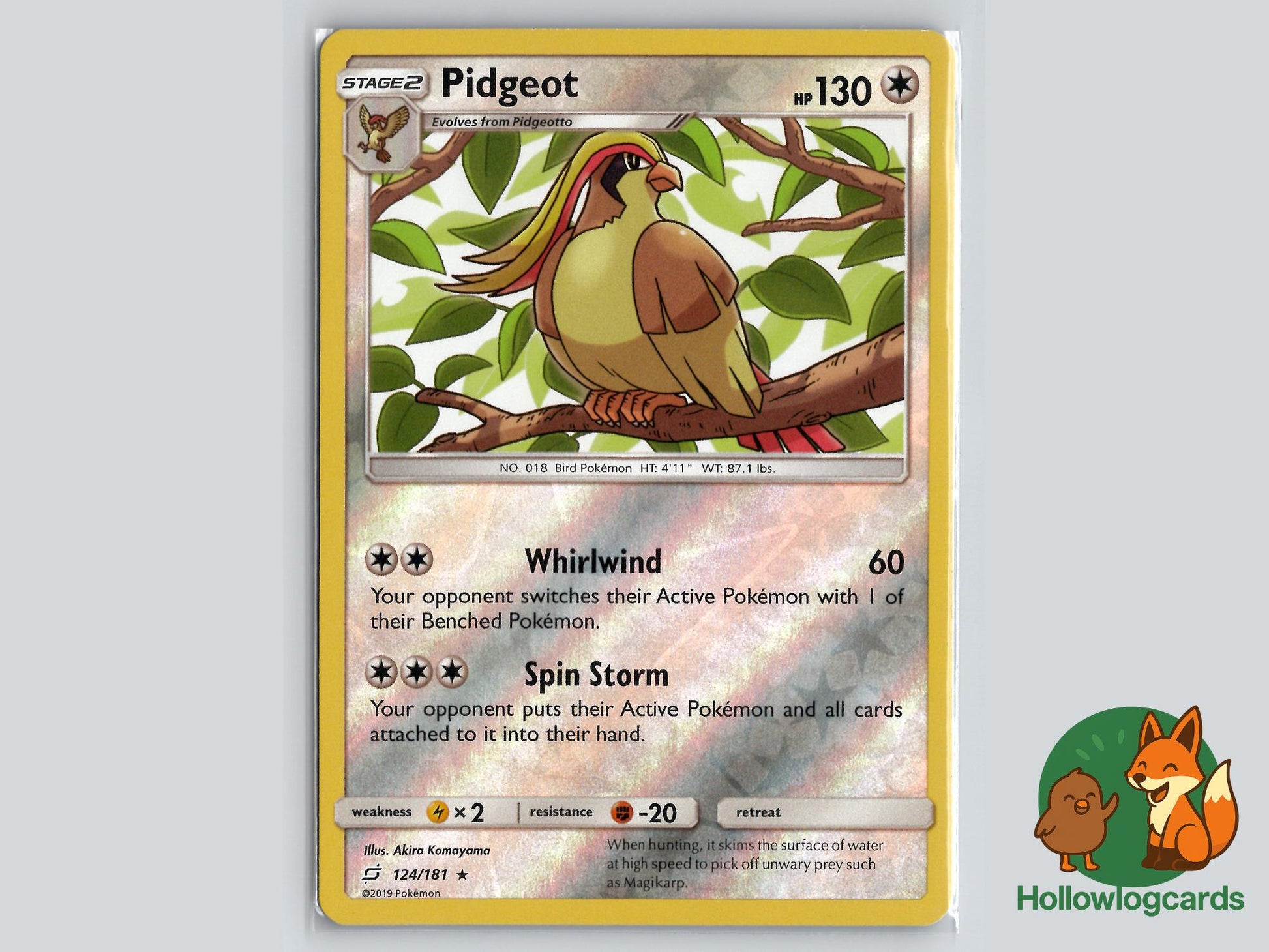 Pidgeot (124/181) - Team Up Pokémon Card