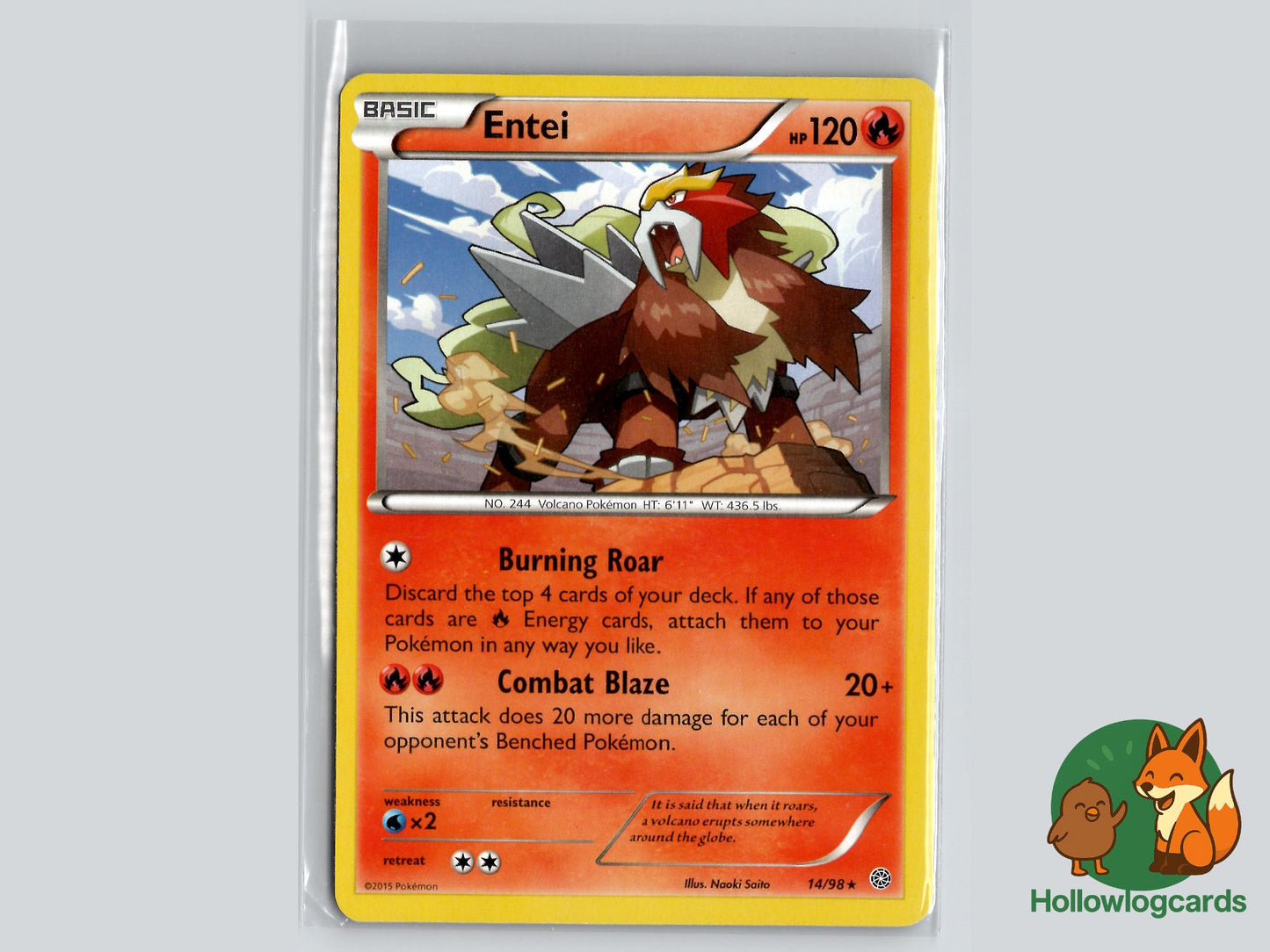 Entei (14/98) - Ancient Origins Pokémon Card