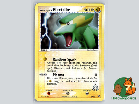 Team Aqua's Electrike (27/95) - Team Magma vs Team Aqua Pokémon Card