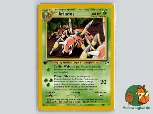 1st Edition Ariados (27/111) - Neo Genesis Pokémon Card