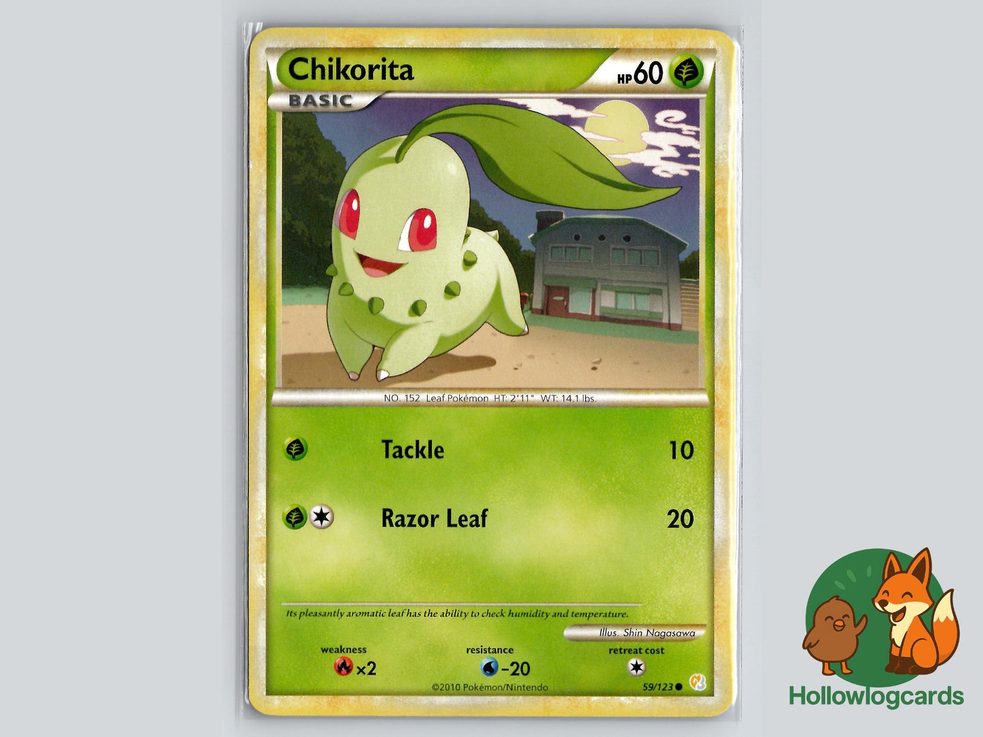 Chikorita (59/123) - HeartGold & SoulSilver Pokémon Card