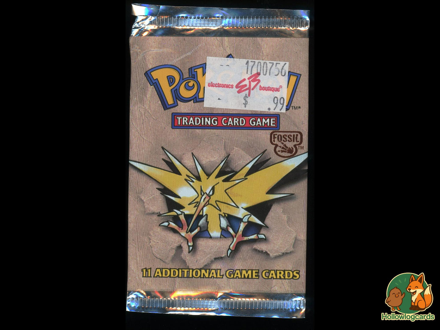Fossil [Zapdos] EB Sticker - Fossil Pokémon Card