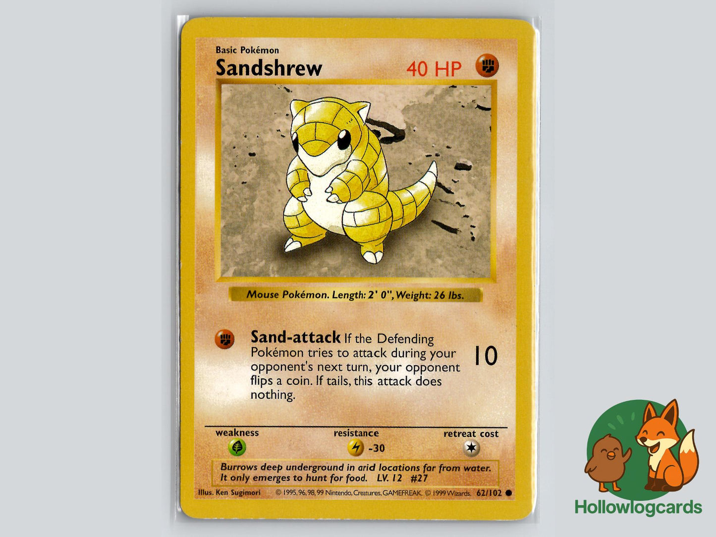 Sandshrew (62/102) - Base Pokémon Card