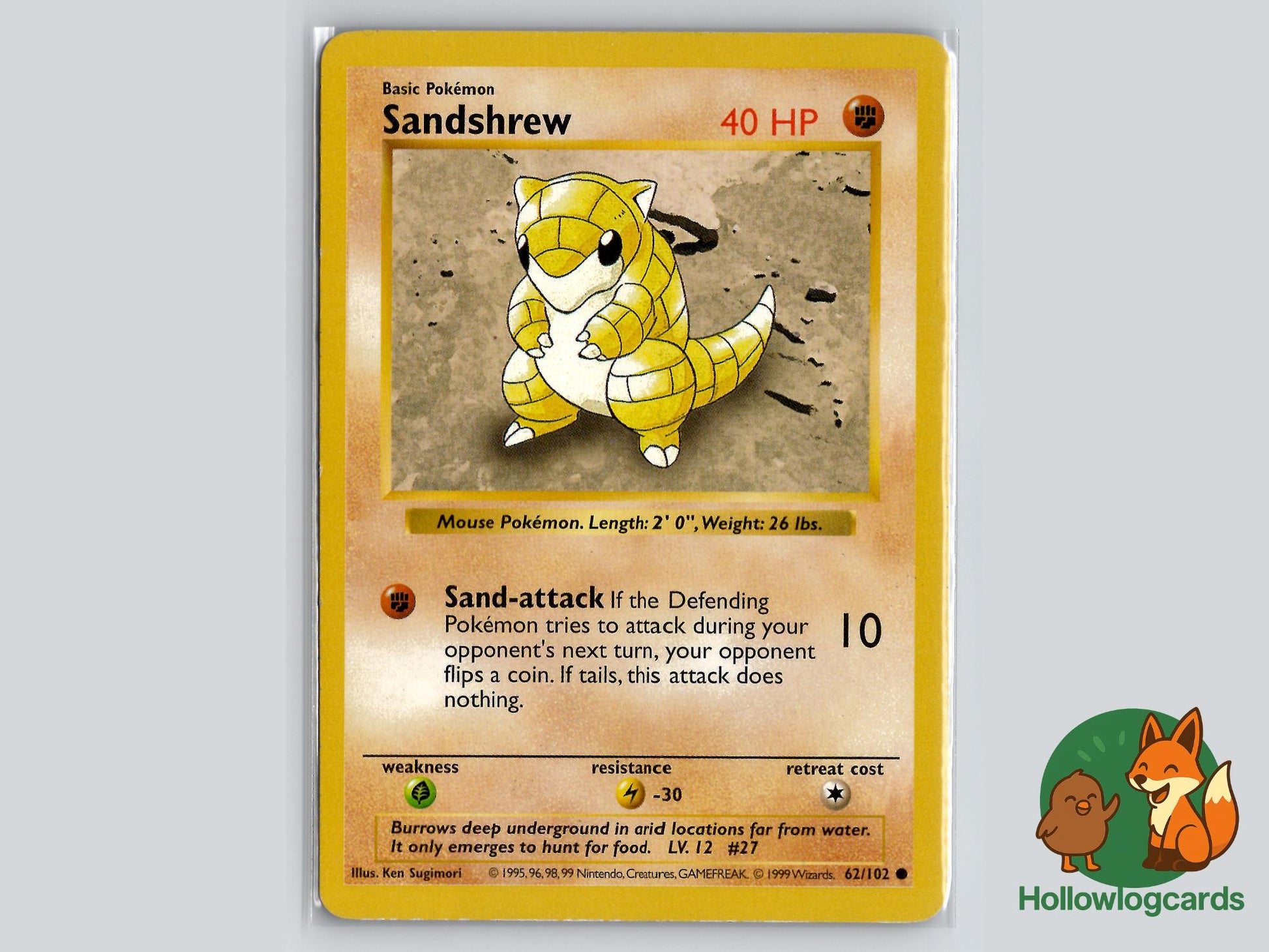 Sandshrew (62/102) - Base Pokémon Card