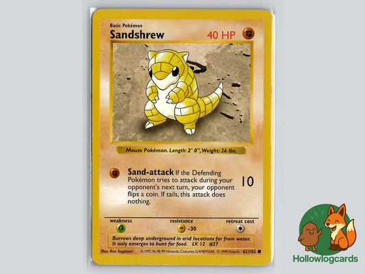 Sandshrew (62/102) - Base Pokémon Card