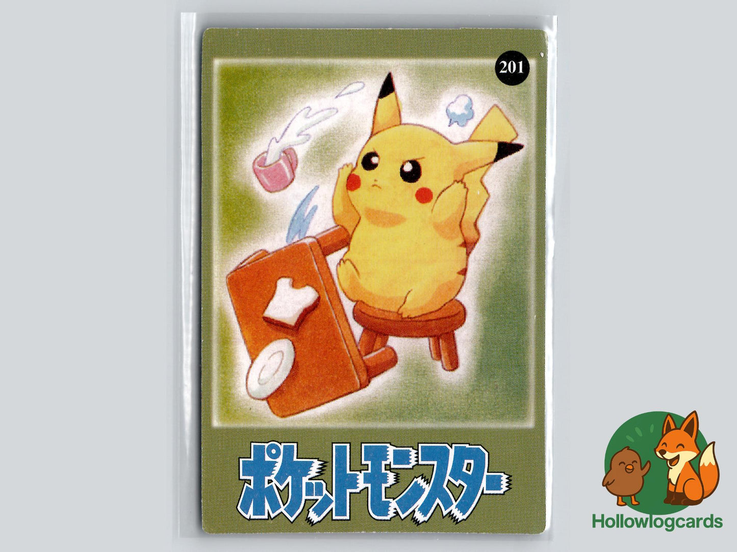 Table Flipping pikachu - Vintage Japanese Vending  Bootleg - Sticker