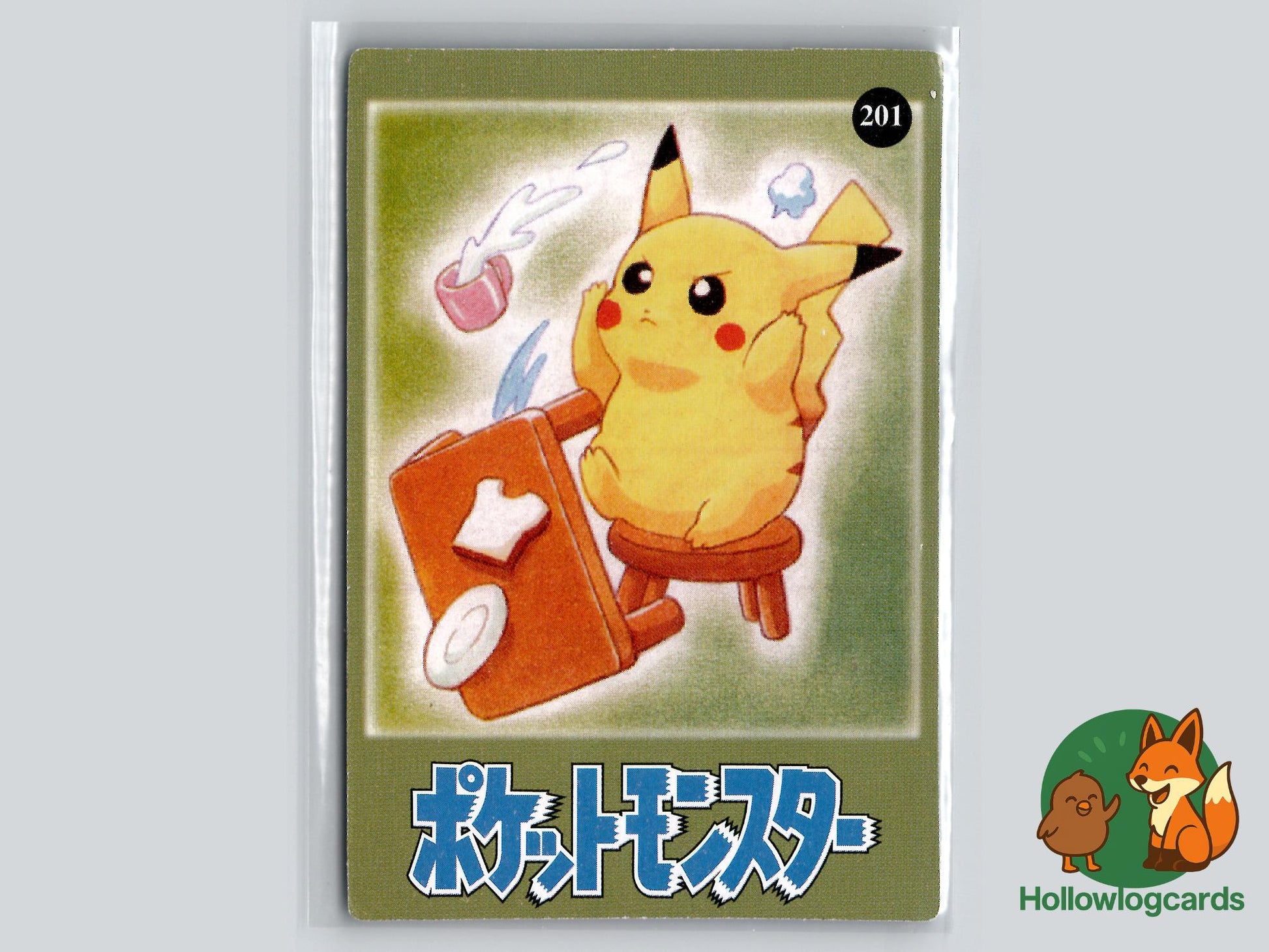 Table Flipping pikachu - Vintage Japanese Vending  Bootleg - Sticker