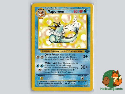 Vaporeon (28/64) - Jungle Pokémon Card