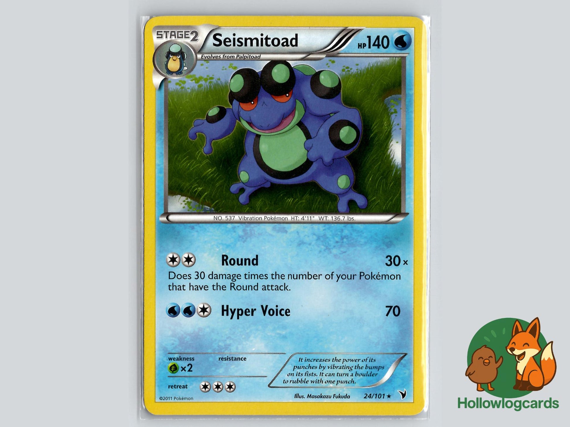 Seismitoad (24/101) - Noble Victories Pokémon Card