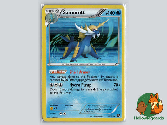 Samurott (32/114) - Black & White Pokémon Card