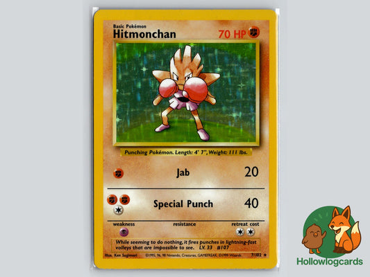 Hitmonchan (7/102) - Base Pokémon Card