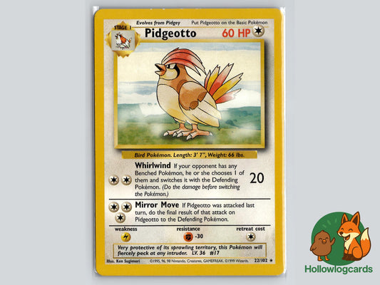Pidgeotto (22/102) - Base Pokémon Card
