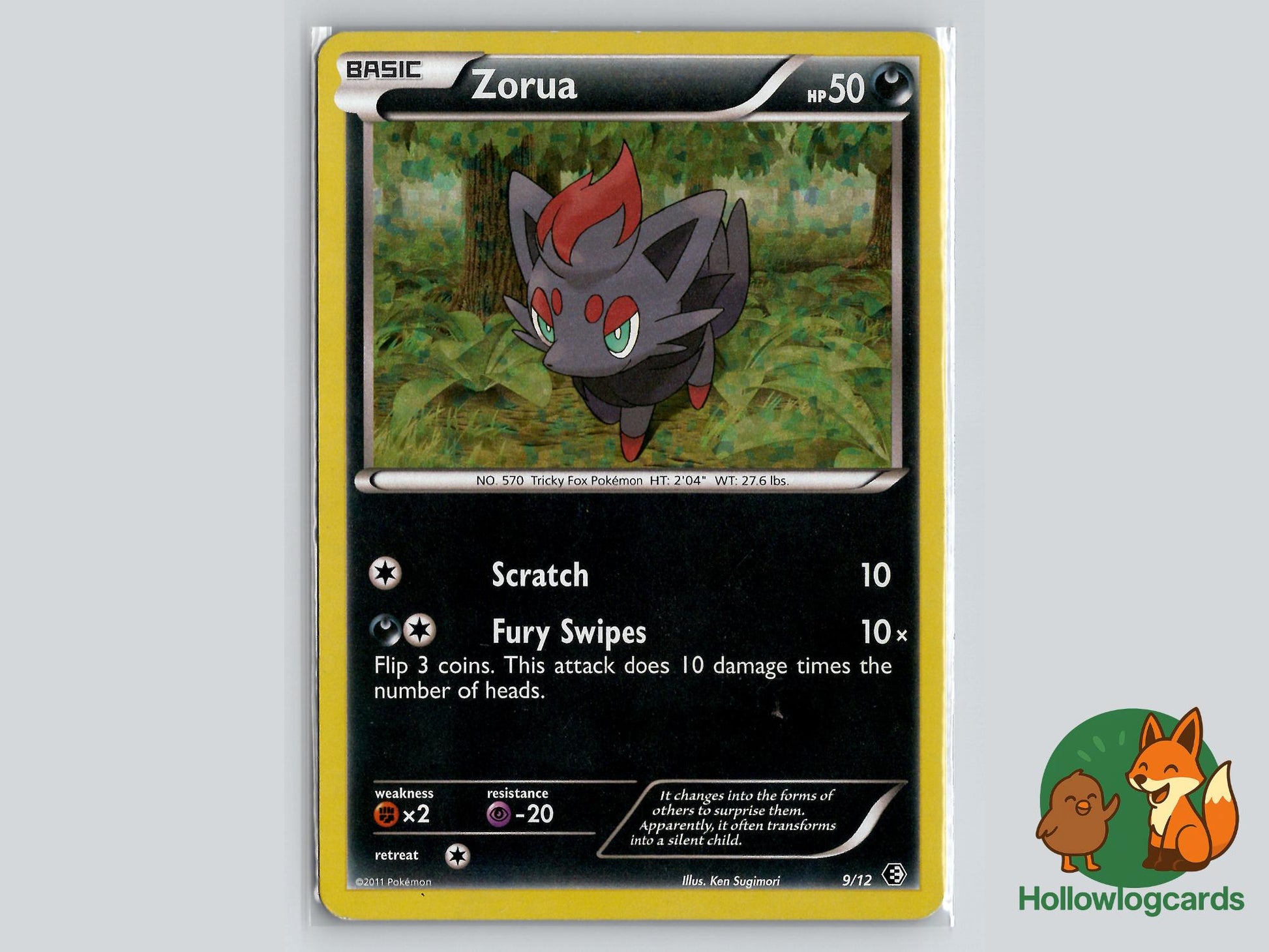 Zorua (9/12) - McDonald's Collection 2011 Pokémon Card