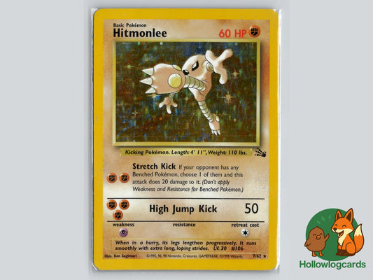 Hitmonlee (7/62) - Fossil Pokémon Card
