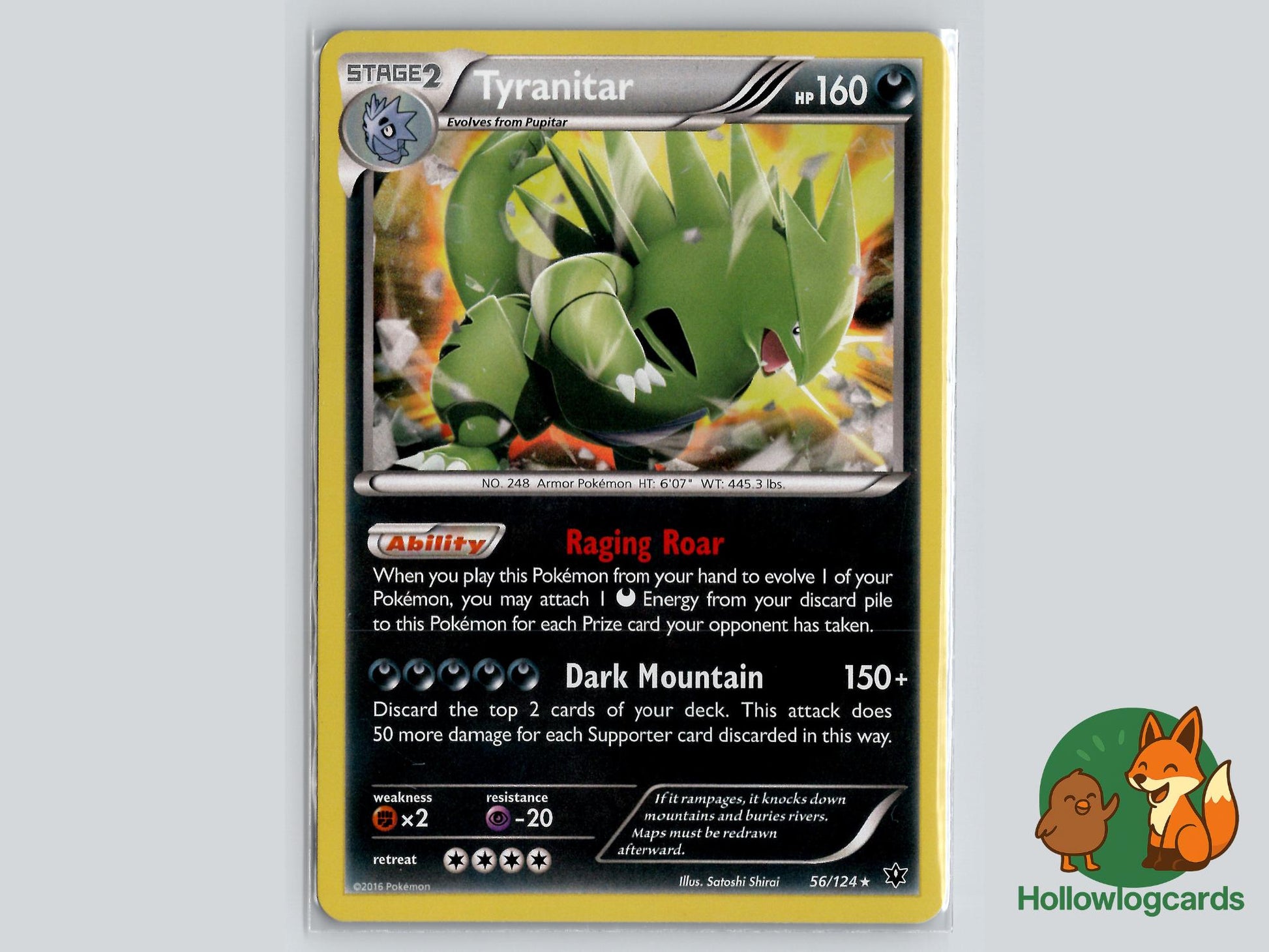 Tyranitar (56/124) - Fates Collide Pokémon Card