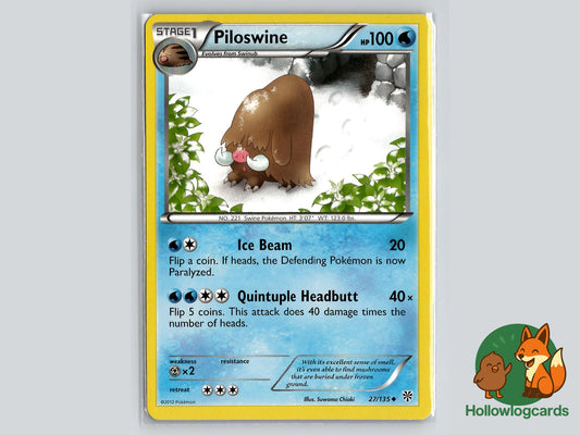 Piloswine (27/135) - Plasma Storm Pokémon Card