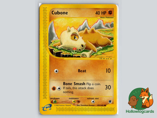Cubone (103/165) - Expedition Base Set Pokémon Card