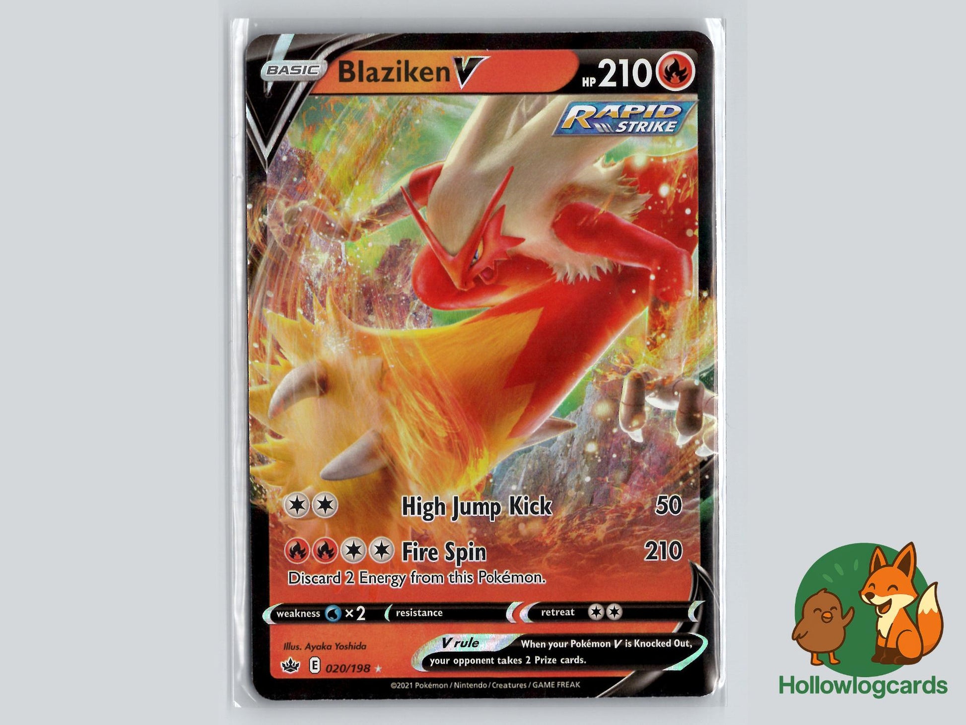Blaziken V (020/198) - Chilling Reign Pokémon Card