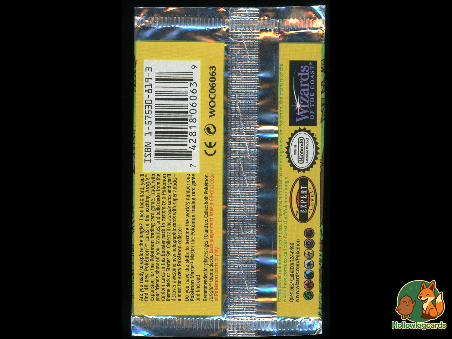 Jungle [Flareon] - Wrapper only - Booster pack wrapper [For art or display] - no cards! - WOTC