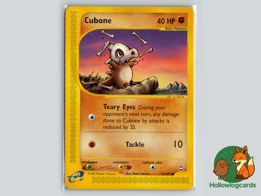 Cubone (72/147) - Aquapolis Pokémon Card