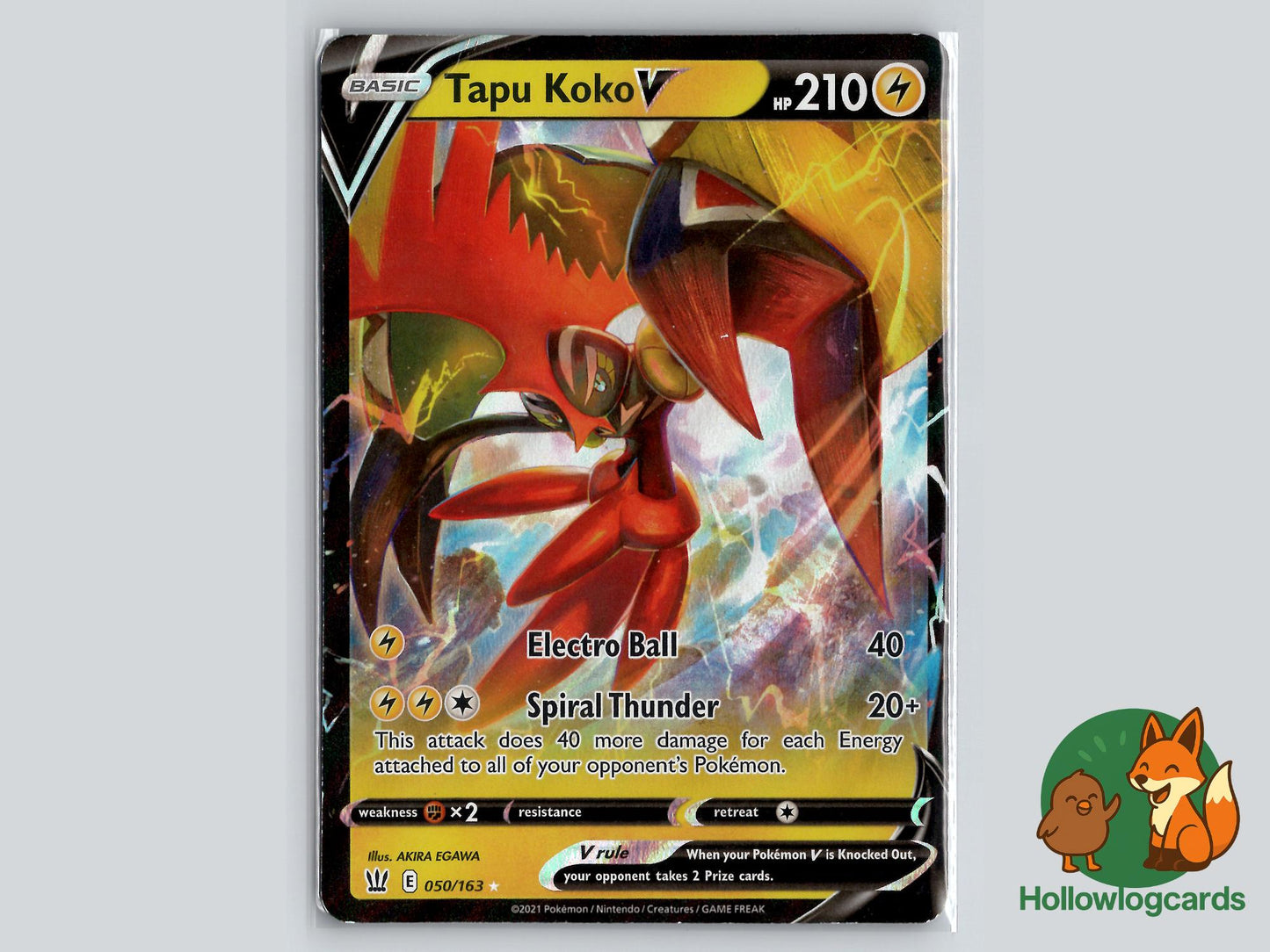 Tapu Koko V (050/163) - Battle Styles Pokémon Card