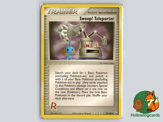 Swoop! Teleporter (92/109) - Team Rocket Returns Pokémon Card