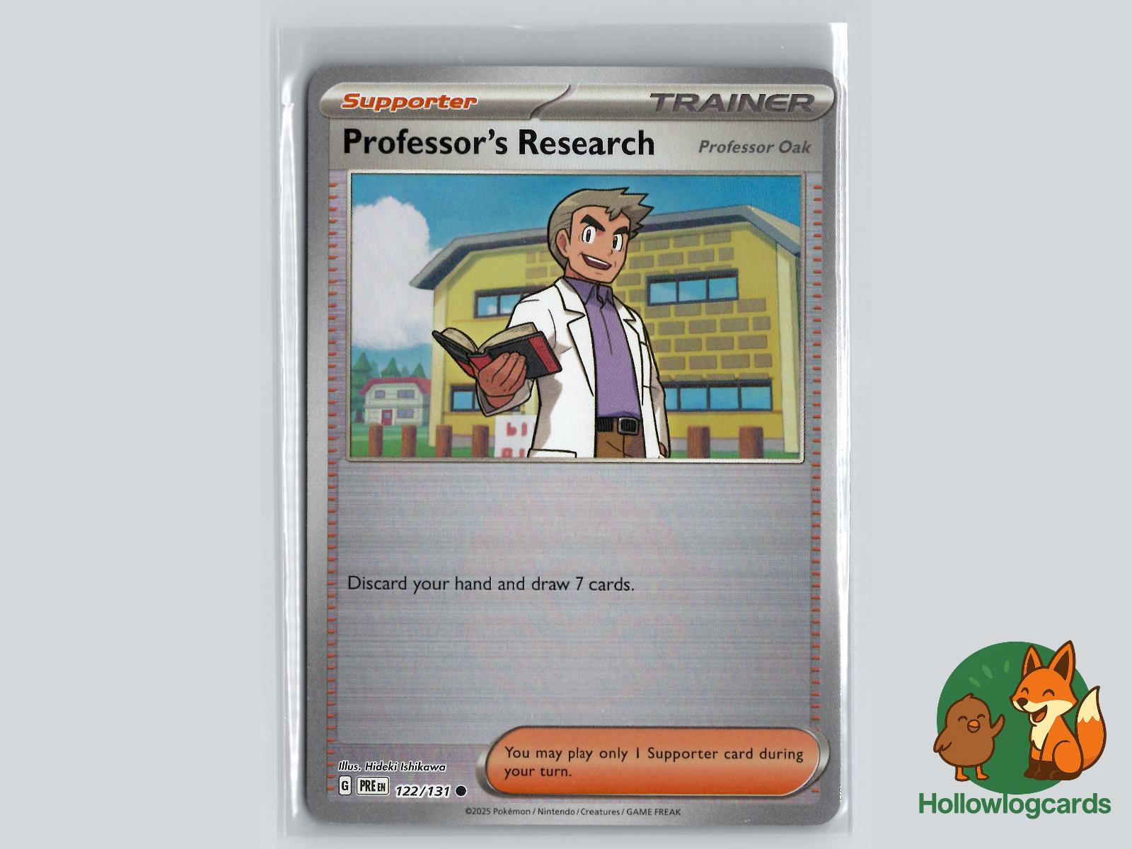 Professor's Research [Professor Oak] (122/131) - Prismatic Evolutions Pokémon Card