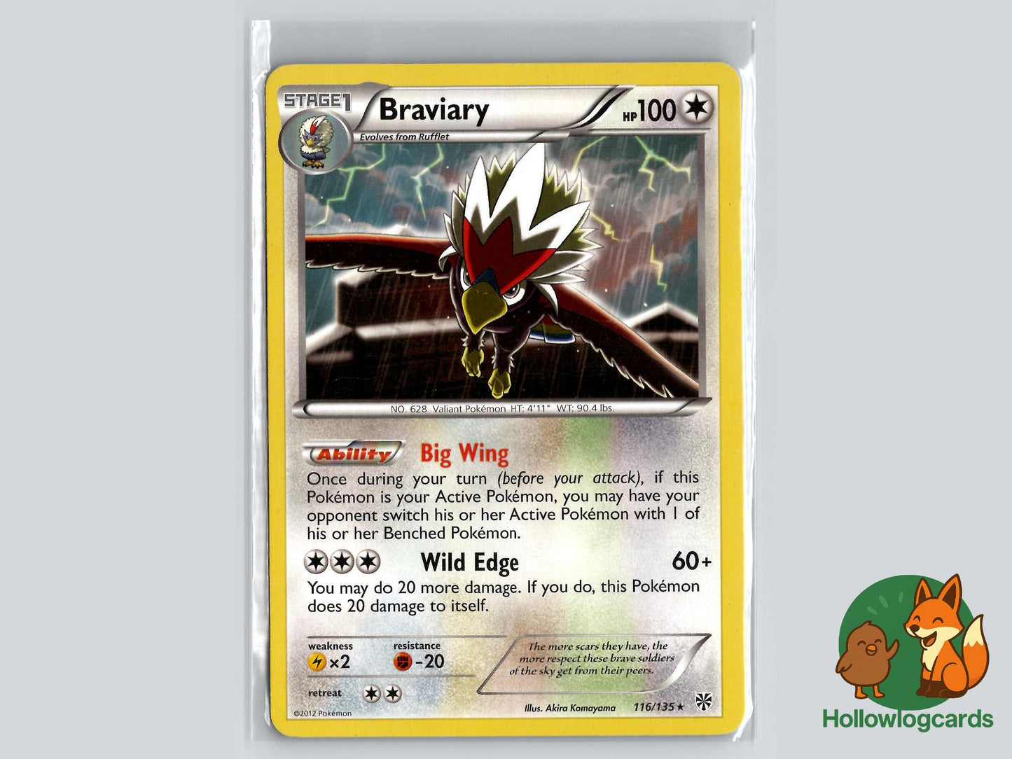 Braviary (116/135) - Plasma Storm Pokémon Card