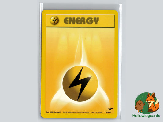 Lightning Energy (130/132) - Gym Challenge Pokémon Card