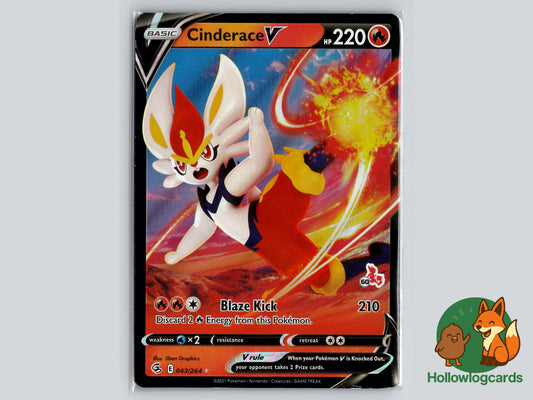 Cinderace V (043/264) - Fusion Strike Pokémon Card