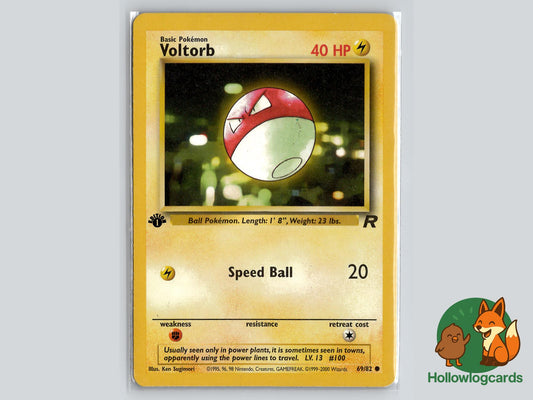 1st Edition Voltorb (69/82) - Team Rocket Pokémon Card