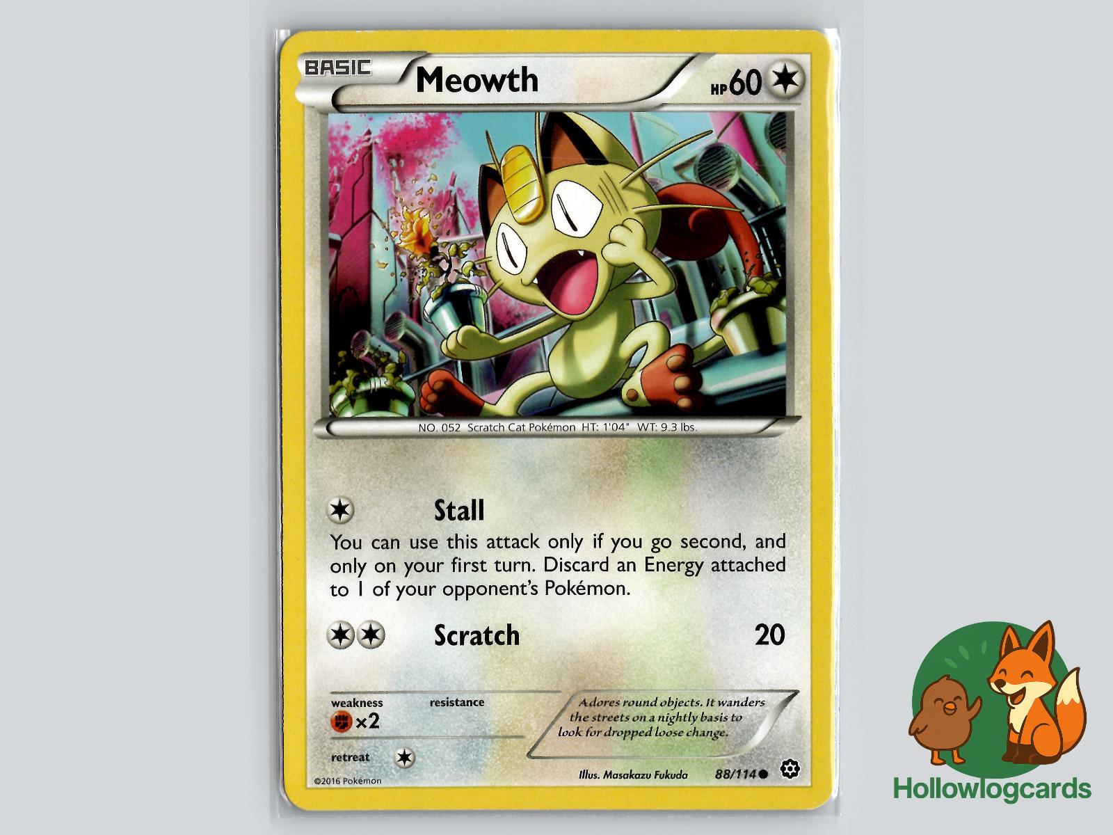Meowth (88/114) - Steam Siege Pokémon Card