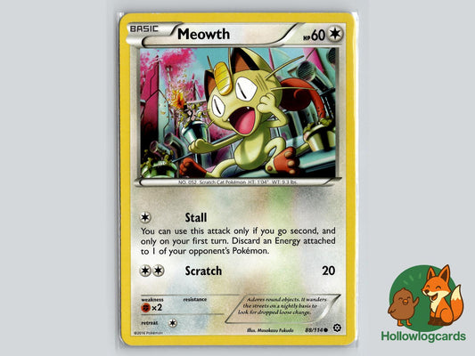 Meowth (88/114) - Steam Siege Pokémon Card