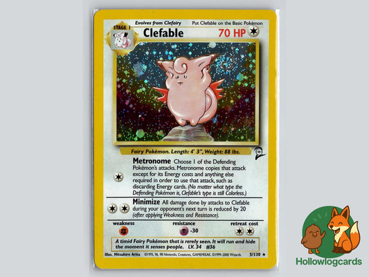 Clefable (5/130) - Base Set 2 Pokémon Card