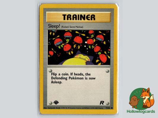1st Edition Sleep! (79/82) - Team Rocket Pokémon Card
