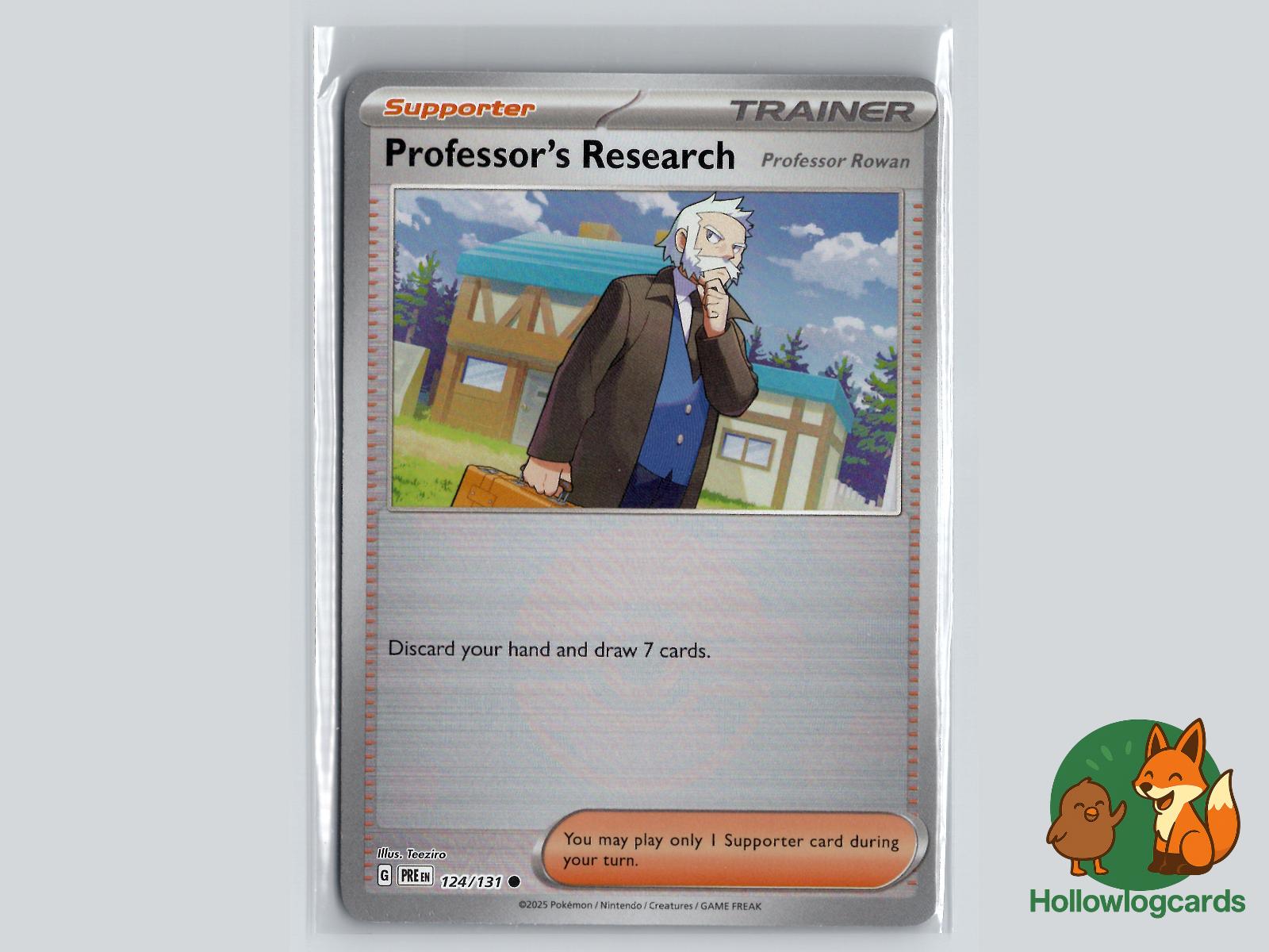 Professor's Research [Professor Rowan] (124/131) - Prismatic Evolutions Pokémon Card