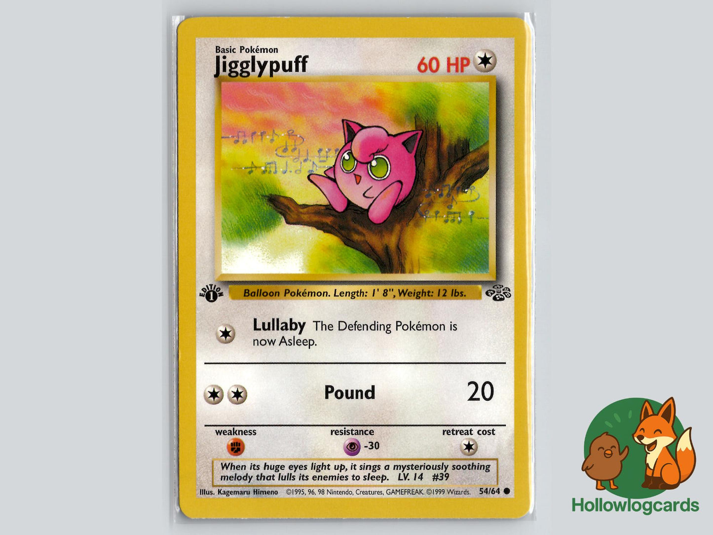1st Edition Jigglypuff (54/64) - Jungle Pokémon Card