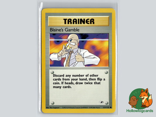 Blaine's Gamble (121/132) - Gym Heroes Pokémon Card