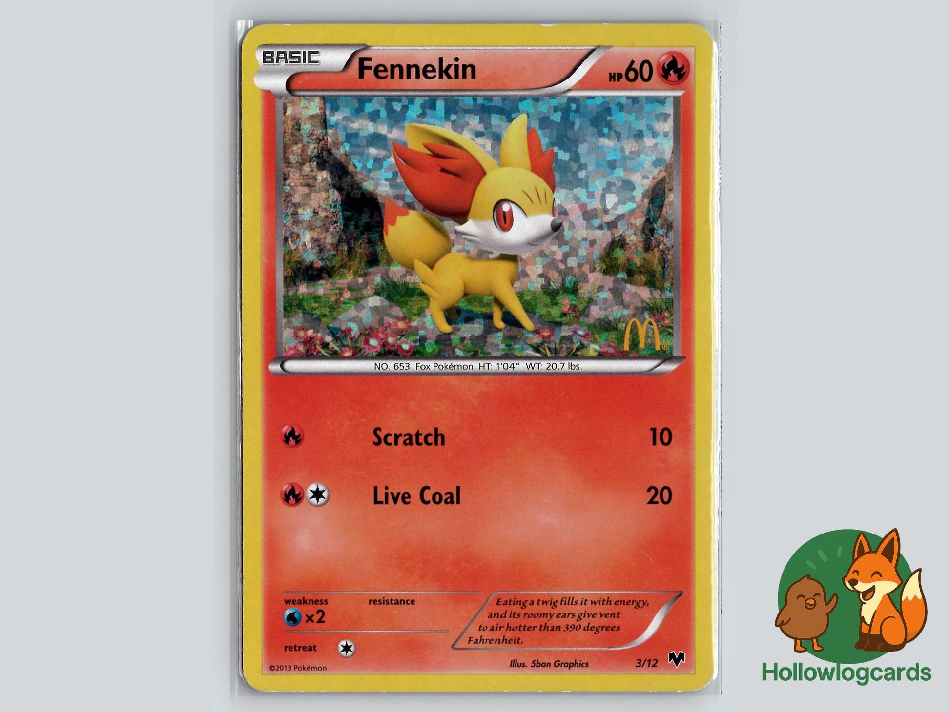 Fennekin (3/12) - McDonald's Collection 2016 Pokémon Card