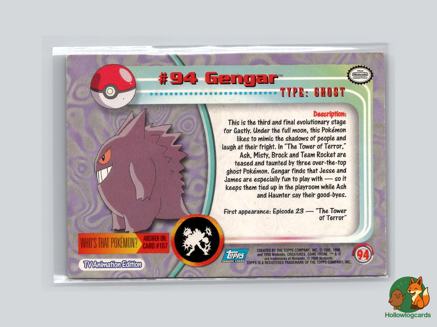 Gengar (#94) - Topps Trading Cards Series 2
