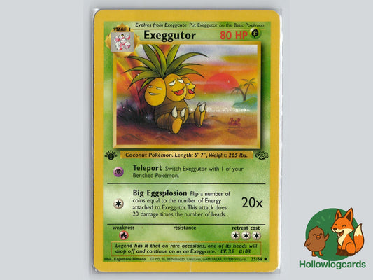 1st Edition Exeggutor (35/64) - Jungle Pokémon Card