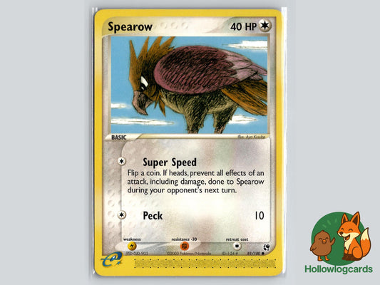 Spearow (81/100) - Sandstorm Pokémon Card