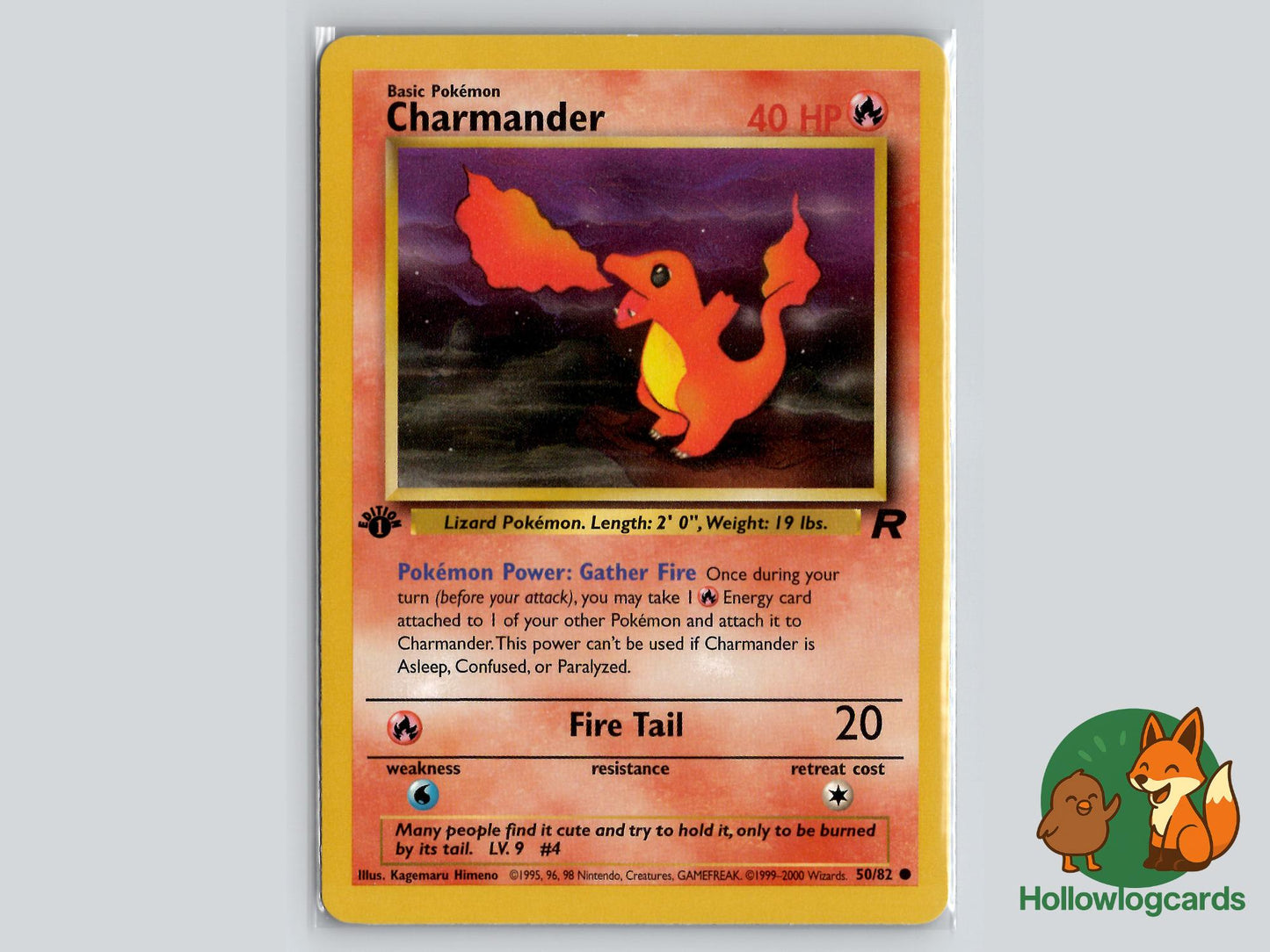 1st Edition Charmander (50/82) - Team Rocket Pokémon Card