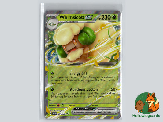 Whimsicott ex (005/086) - White Flare Pokémon Card