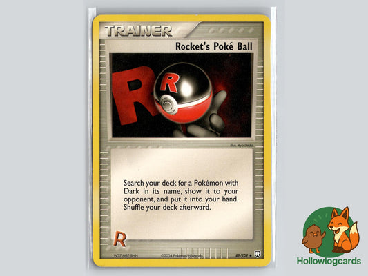 Rocket's Poke Ball (89/109) - Team Rocket Returns Pokémon Card