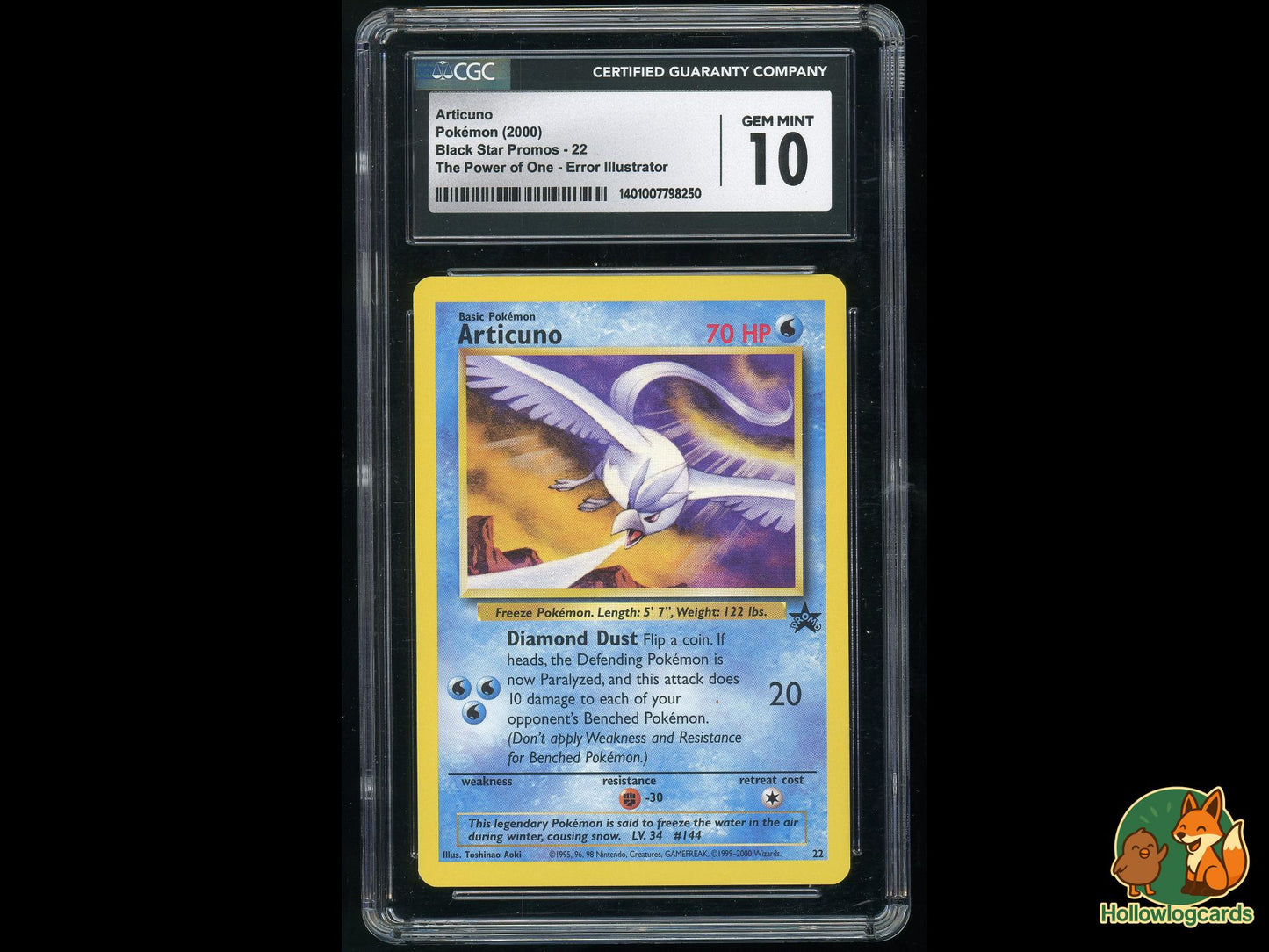 Graded Articuno (22) - Wizards Black Star Promos Pokémon Card