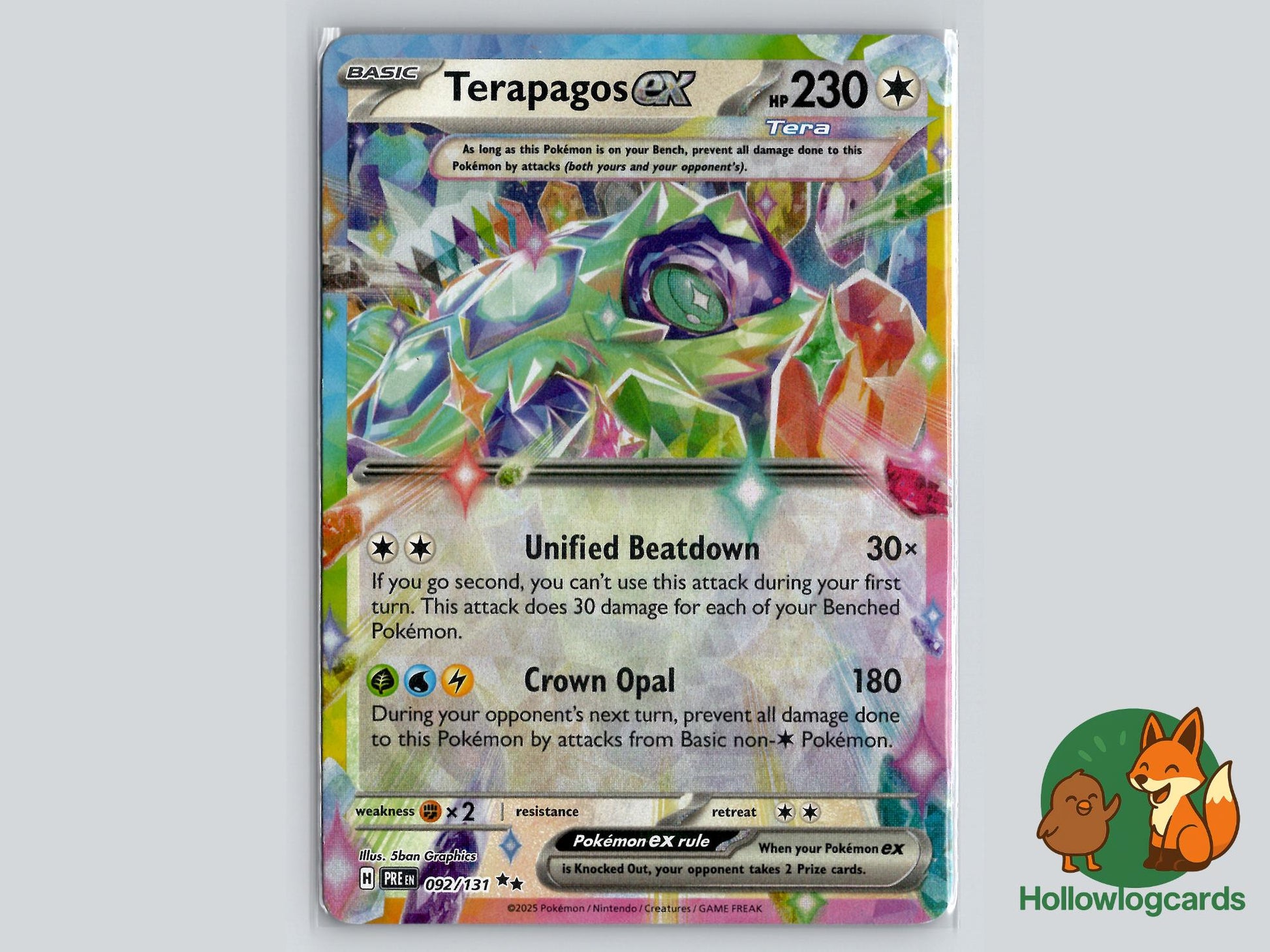 Terapagos (092/131) - Prismatic Evolutions Pokémon Card