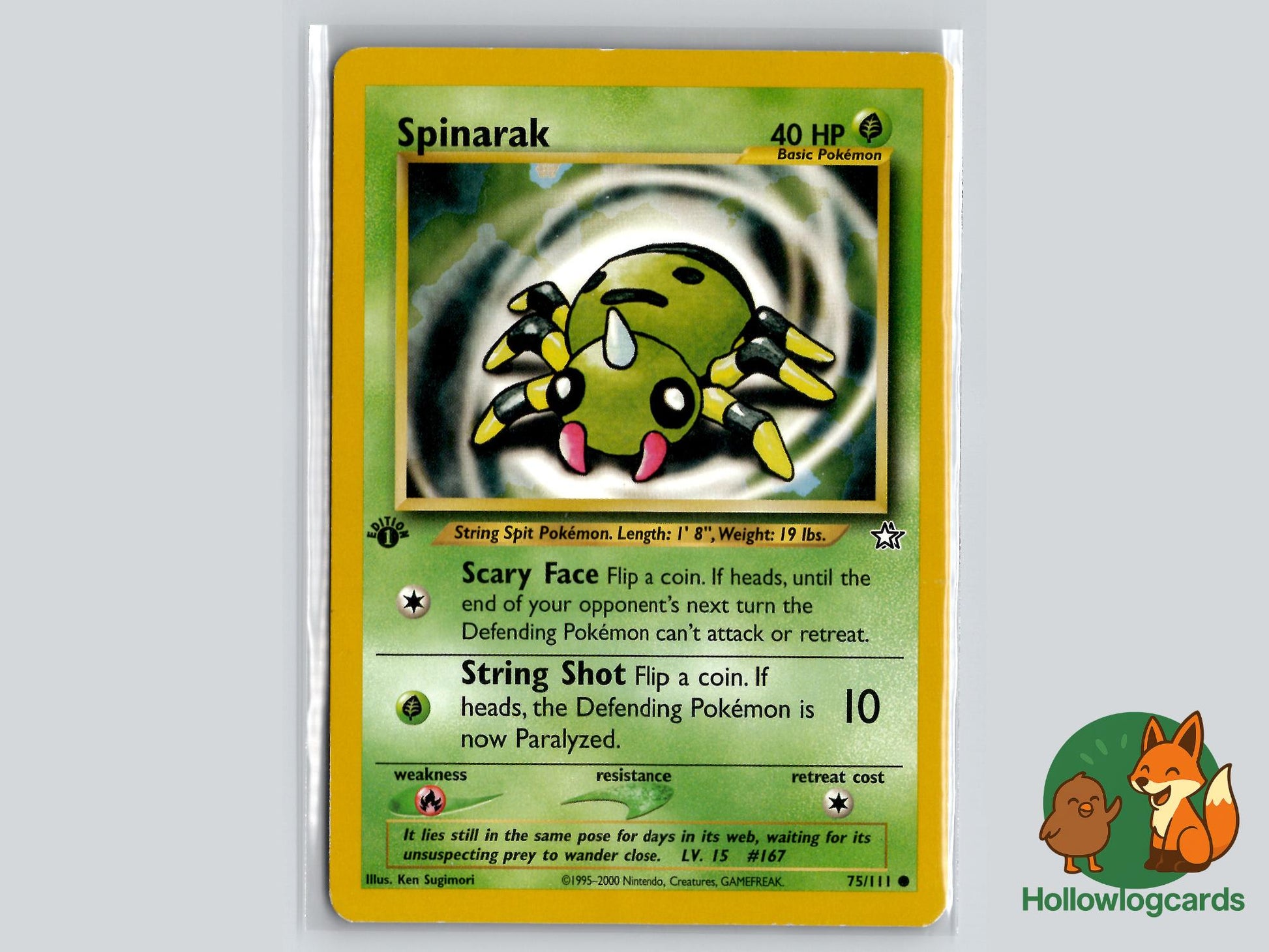 1st Edition Spinarak (75/111) - Neo Genesis Pokémon Card