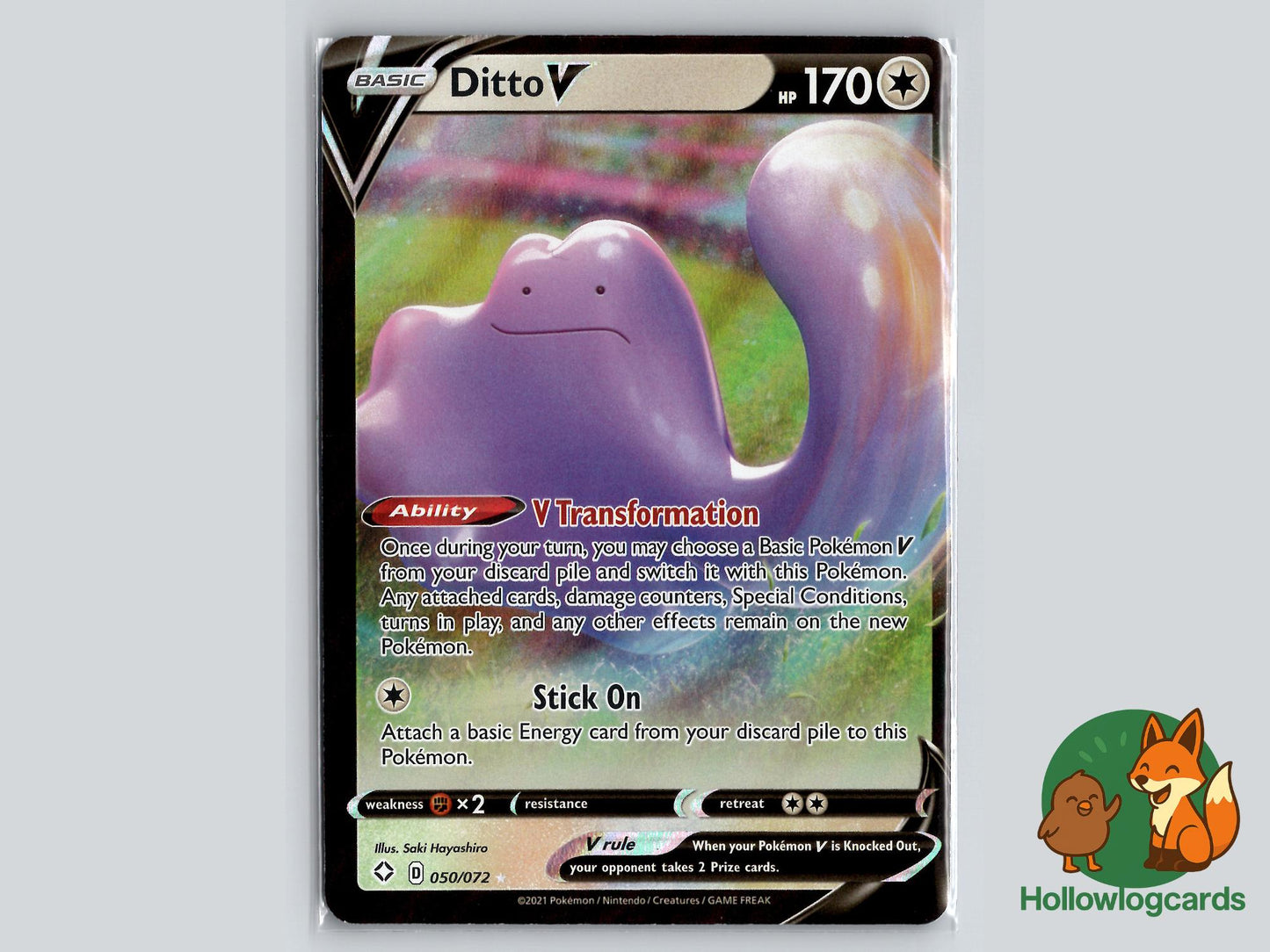 Ditto V (050/072) - Shining Fates Pokémon Card